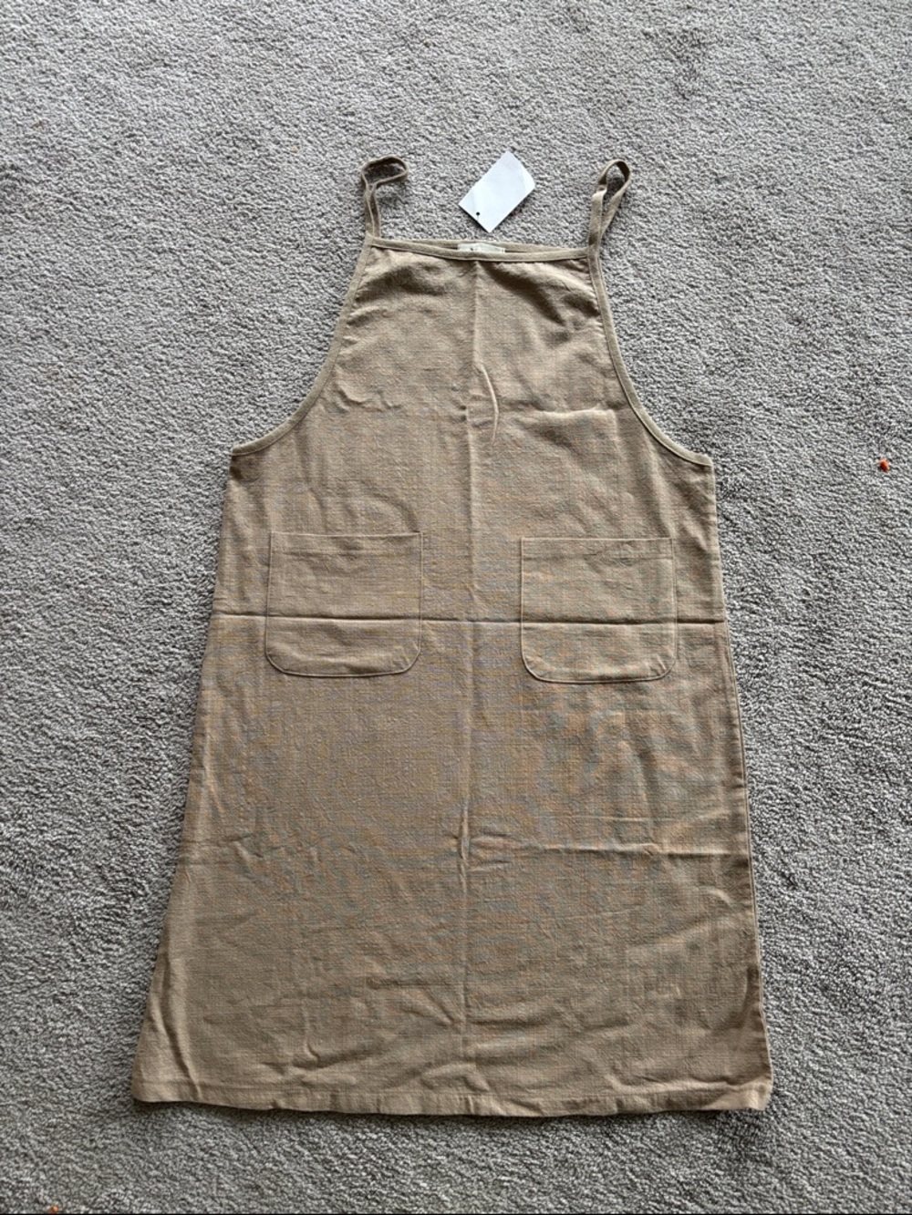 Oak + Fort NWT Linen Blend Mini Dress | Neutral Pocket Slip Dress